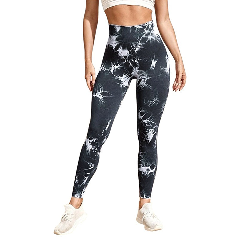 2023 Seamless Tie Dye Leggings Women Sexy Fitness Gym Legging Push up High waist Leggings Sport Pants Women Clothing