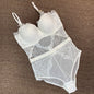 Sensual lace hollow transparent bodysuit