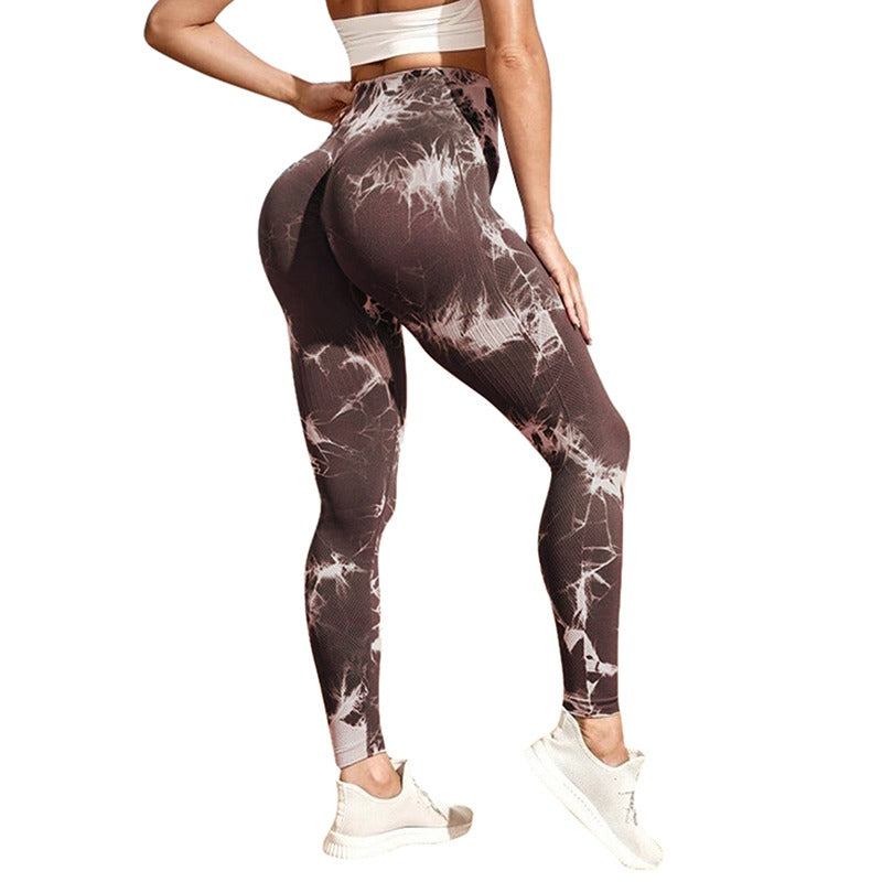 2023 Seamless Tie Dye Leggings Women Sexy Fitness Gym Legging Push up High waist Leggings Sport Pants Women Clothing