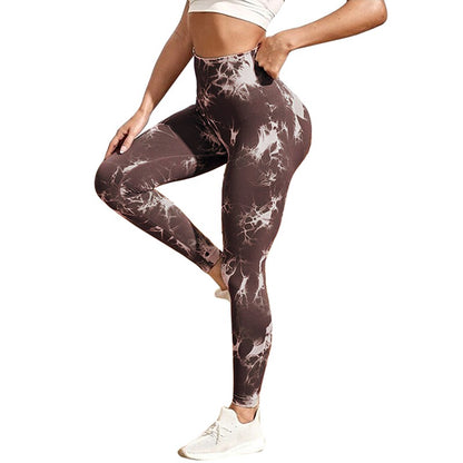 2023 Seamless Tie Dye Leggings Women Sexy Fitness Gym Legging Push up High waist Leggings Sport Pants Women Clothing