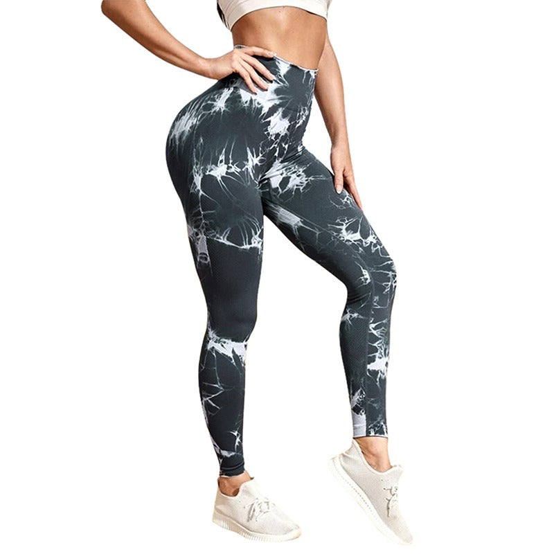 2023 Seamless Tie Dye Leggings Women Sexy Fitness Gym Legging Push up High waist Leggings Sport Pants Women Clothing