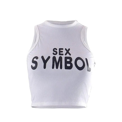 Sex Symbol Ribbed Cropped Tank