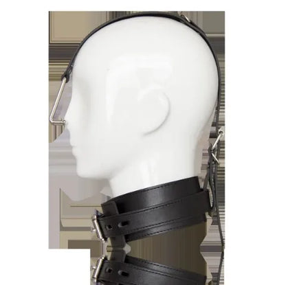 BDSM PU Leather Slave Fetish Bondage Lockable Neck Collar With Nose Hook Restraint Couple Sex Toys