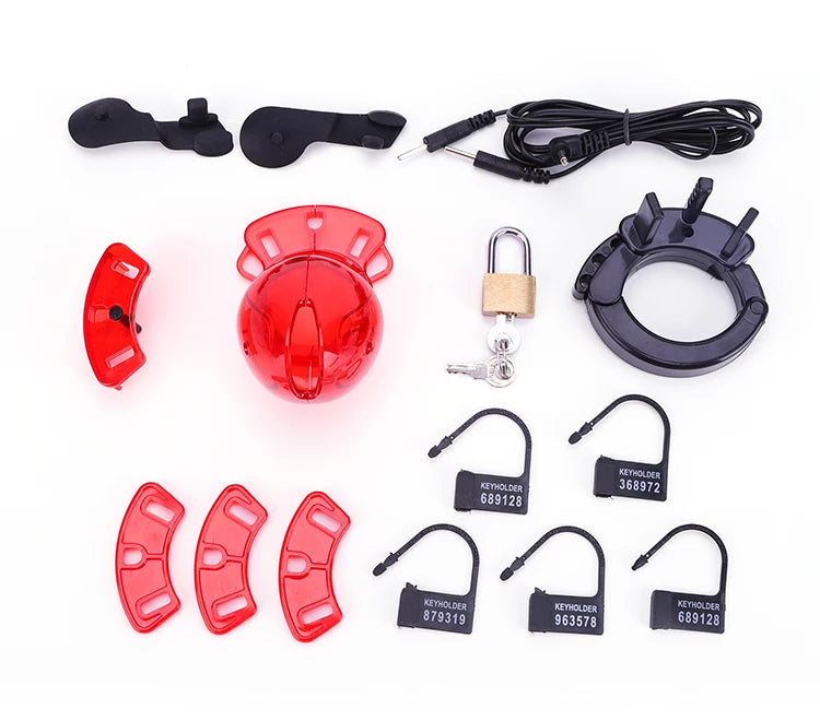 Electro Shock Penis Ring,E-stim Cock Cage,Penis Stimulation Cock Ring,Penis Extender Enlargement Ring,Sex Tool For Men Adult Toy