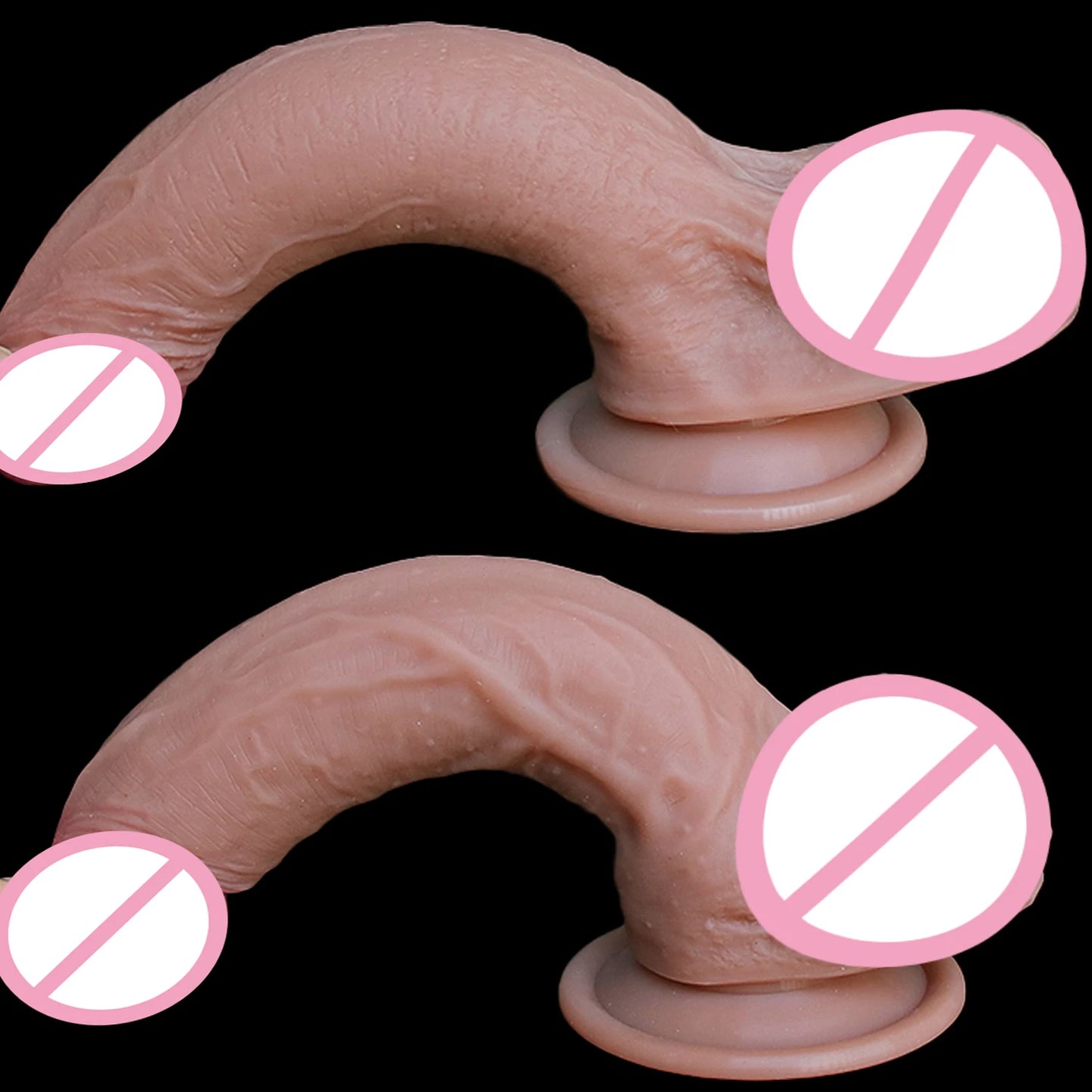 Big Sucker Flesh Realistic Thick Soft Dildo Vaginal Masturbators Silicone Dick Suction Cup Penis Anal Plug Sex Toy for Men Women