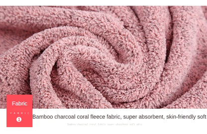 thickening High quality bamboo charcoal coral velvet fiber bath towel adult quick-drying soft absorbent hotel beauty salon towel