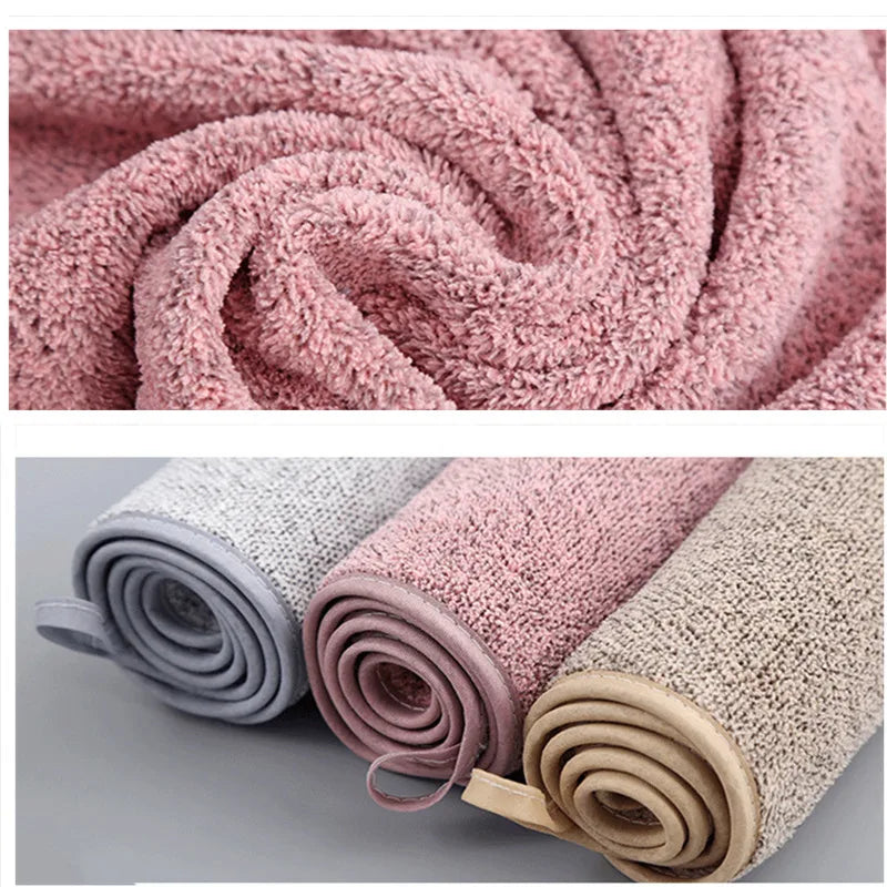 thickening High quality bamboo charcoal coral velvet fiber bath towel adult quick-drying soft absorbent hotel beauty salon towel