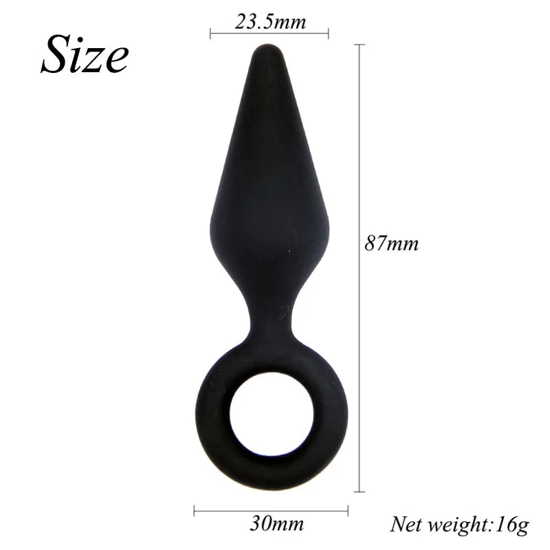 Sexy Black Silicone Anal Plug Massage Adult Sex Toys For Women Man Gay Anal But Plug Set Buttplug Butt Plugs Sex Products