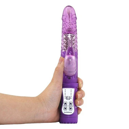 12 Modes Jelly Vibration Rotation Rabbit G Spot Vibrator Massager Sexy Wand Swirling beads and vibrating swan sex toys for woman