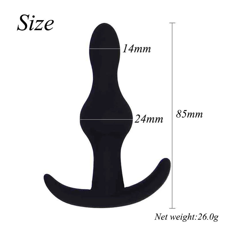 Sexy Black Silicone Anal Plug Massage Adult Sex Toys For Women Man Gay Anal But Plug Set Buttplug Butt Plugs Sex Products