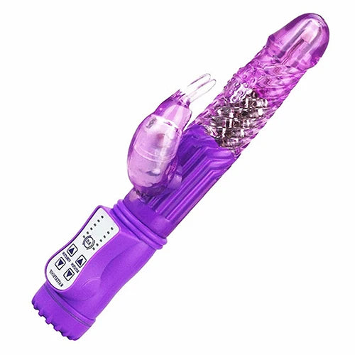 12 Modes Jelly Vibration Rotation Rabbit G Spot Vibrator Massager Sexy Wand Swirling beads and vibrating swan sex toys for woman