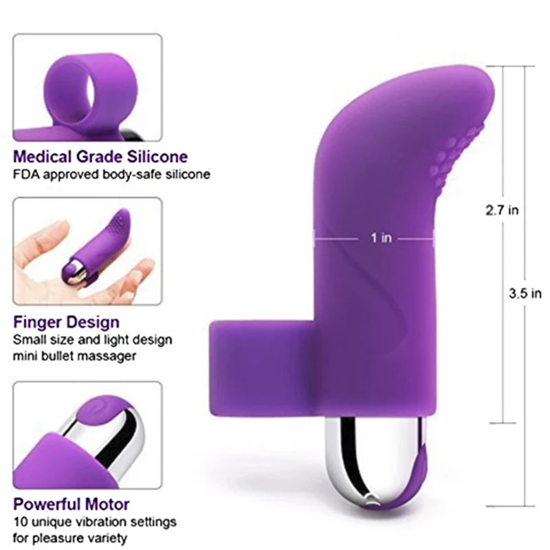 10 Speeds USB Charging Finger Vibrators Clitoris Stimulation Silicone Sex Toys For Women Massage Vibrating Adult Sex Product