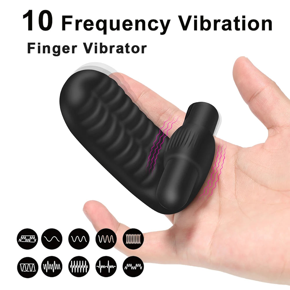 Silicone Finger Vibrator For Women Clit Stimulator G-spot Vibrator Clitoral Stimulation Massager Female Masturbation Sex Product