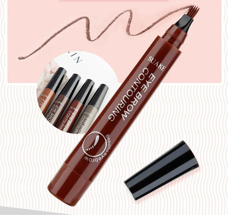 4 Point Eyebrow Pencil Maquillajes Para Mujer Waterproof Liquid Eyebrow Pen Makeup Long Lasting Cosmetic Microblade Brow Pencil