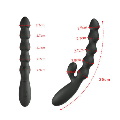 10 Speed Anal Vibrator Anal Beads Prostate Massage Dual Motor Butt Plug Stimulator USB Charge Vibrators Sex Toys For Men Women