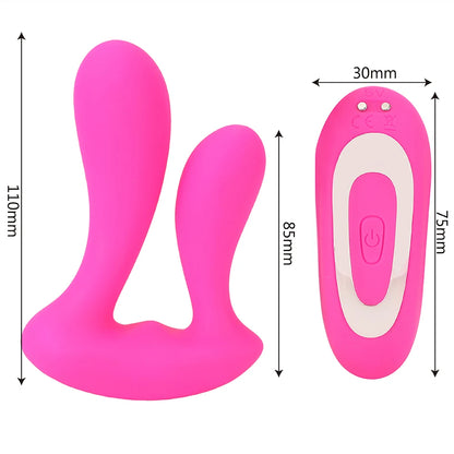 Double Penetration Dual Head Anal Plug Vibrator Anus Vagina Massager 9 Speed G-Spot Stimulator Remote Control Sex Toys For Woman