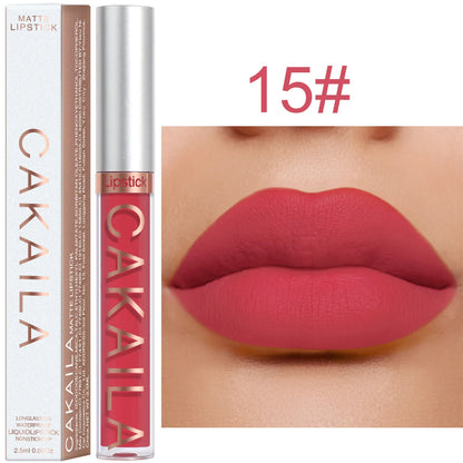 Matte Pink Velvet Lipstick 18 Colors Lip Gloss Long Lasting Non-marking Red Sexy Waterproof Liquid Lipsticks Lip Makeup Cosmetic