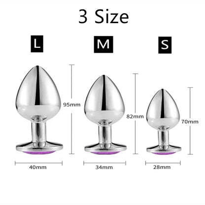 3 Sizes Sex Vibrator Metal Anal Toys For Women Adult Sex Products Men Butt Plug Stainles Steel Anal Plug Sex Toys Anal DildoToys