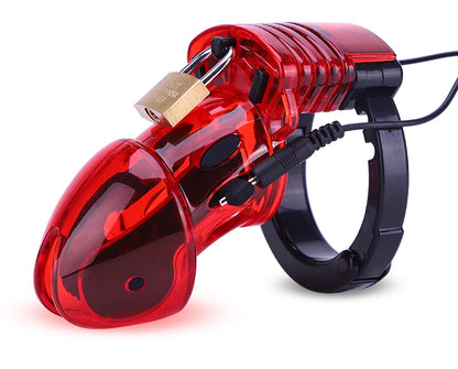 Electro Shock Penis Ring,E-stim Cock Cage,Penis Stimulation Cock Ring,Penis Extender Enlargement Ring,Sex Tool For Men Adult Toy