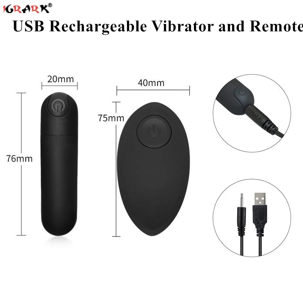 Vibrating Panties Vibrator 10 Function Wireless Remote Control Rechargeable Bullet Vibrator Strapon Underwear Sex Toys for Women