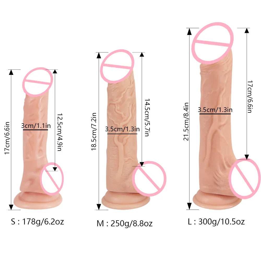 Dildo Strap On Realistic Penis with Suction Cup G-spot Anal Butt Plug Belt Wearable Panties Adult Lesbian Masturbation Sex Toy