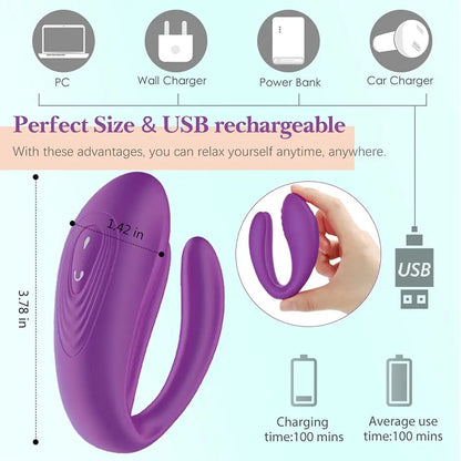 New Couple Vibrator Triple Vagina Stimulator With Wireless Remote Control Rechargeable Vibrating Clitoris Sex Toy For Couple