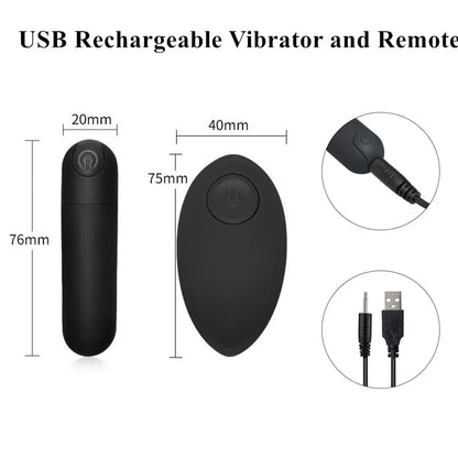 Vibrating Panties Vibrator 10 Function Wireless Remote Control Rechargeable Bullet Vibrator Strapon Underwear Sex Toys for Women