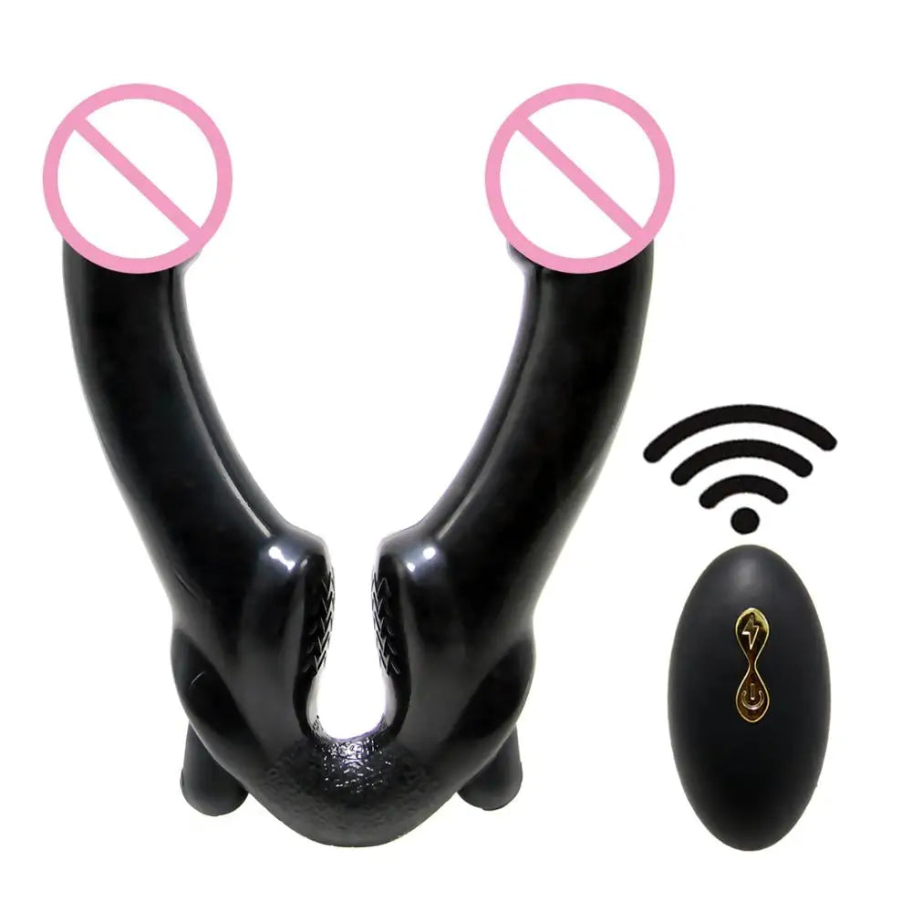 Strapless Strapon Dildo Vibrators for Women Pegging Strap On Double Ended Penis Lesbian Toys for Adult Sex Toys for Woman