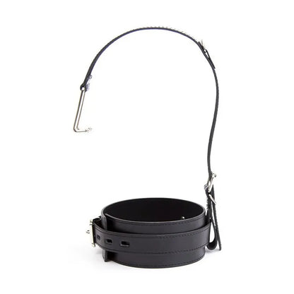 BDSM PU Leather Slave Fetish Bondage Lockable Neck Collar With Nose Hook Restraint Couple Sex Toys