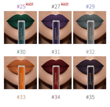 NICEFACE Nude Liquid Lipsticks Waterproof Velvet Matte Lip Gloss Long Lasting Non-stick Cup Lip Tint Makeup Pigment Cosmetics