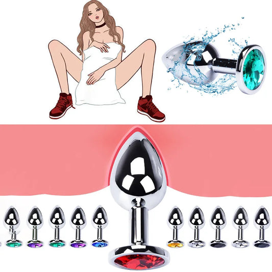 3 Sizes Sex Vibrator Metal Anal Toys For Women Adult Sex Products Men Butt Plug Stainles Steel Anal Plug Sex Toys Anal DildoToys