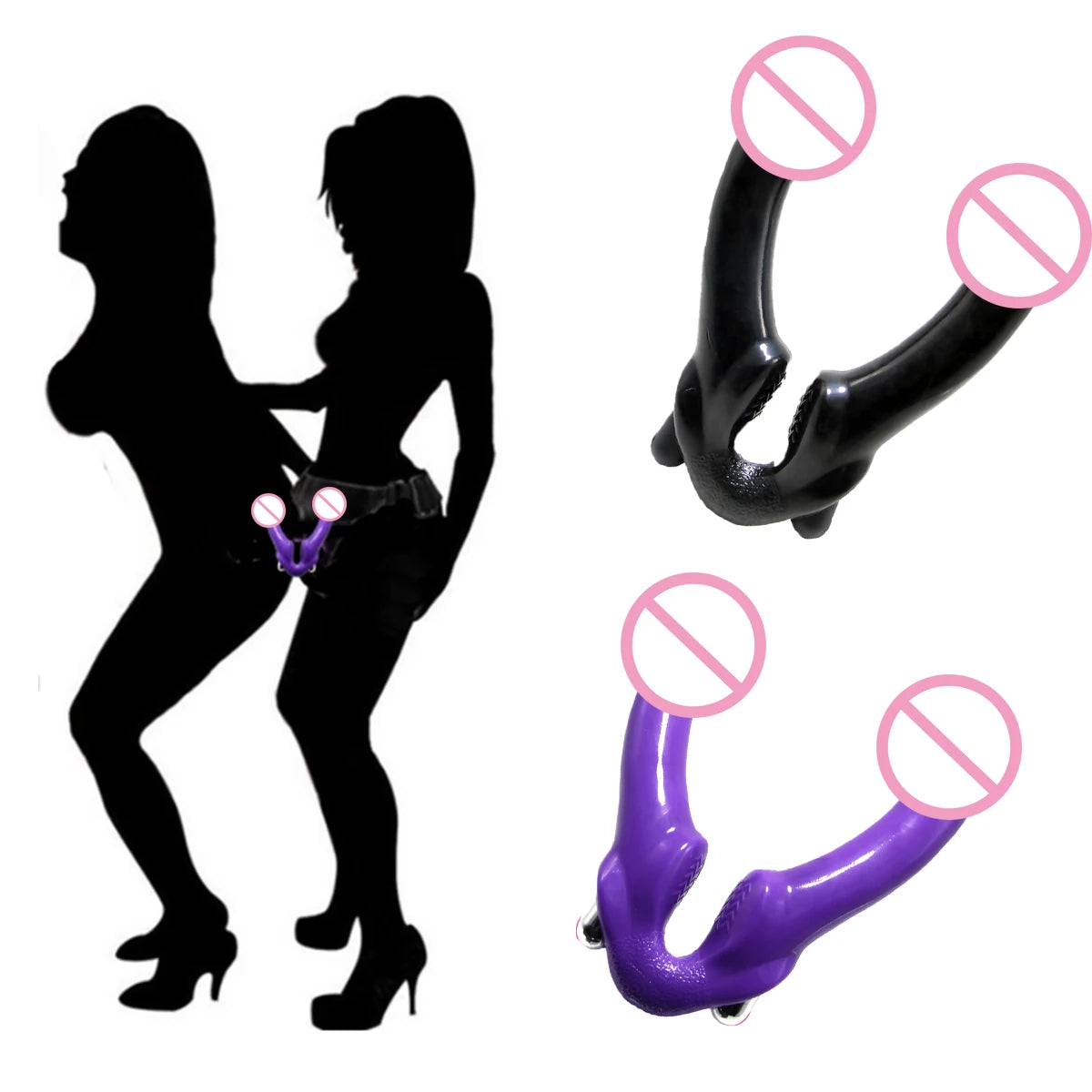 Strapless Strapon Dildo Vibrators for Women Pegging Strap On Double Ended Penis Lesbian Toys for Adult Sex Toys for Woman