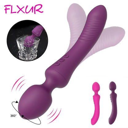 Dual Vibrator Sex Toys for Women Powerful Magic Wand Clitoris Vagina Massage Anal Plug G Spot Vibrating Adults Sexy Products