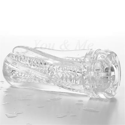 Newest Male Masturbator Cup Soft Pussy Sex Toys Transparent Vagina Adult Endurance Exercise Reusable Vacuum Pocket Cup for Men