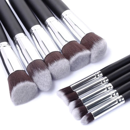 8/10/12 PCS Makeup Brushes Eyeshadow Rouge Liquid Foundation Brushes Mini Cosmetic Tools Professional Soft Synthetic Hair Brush