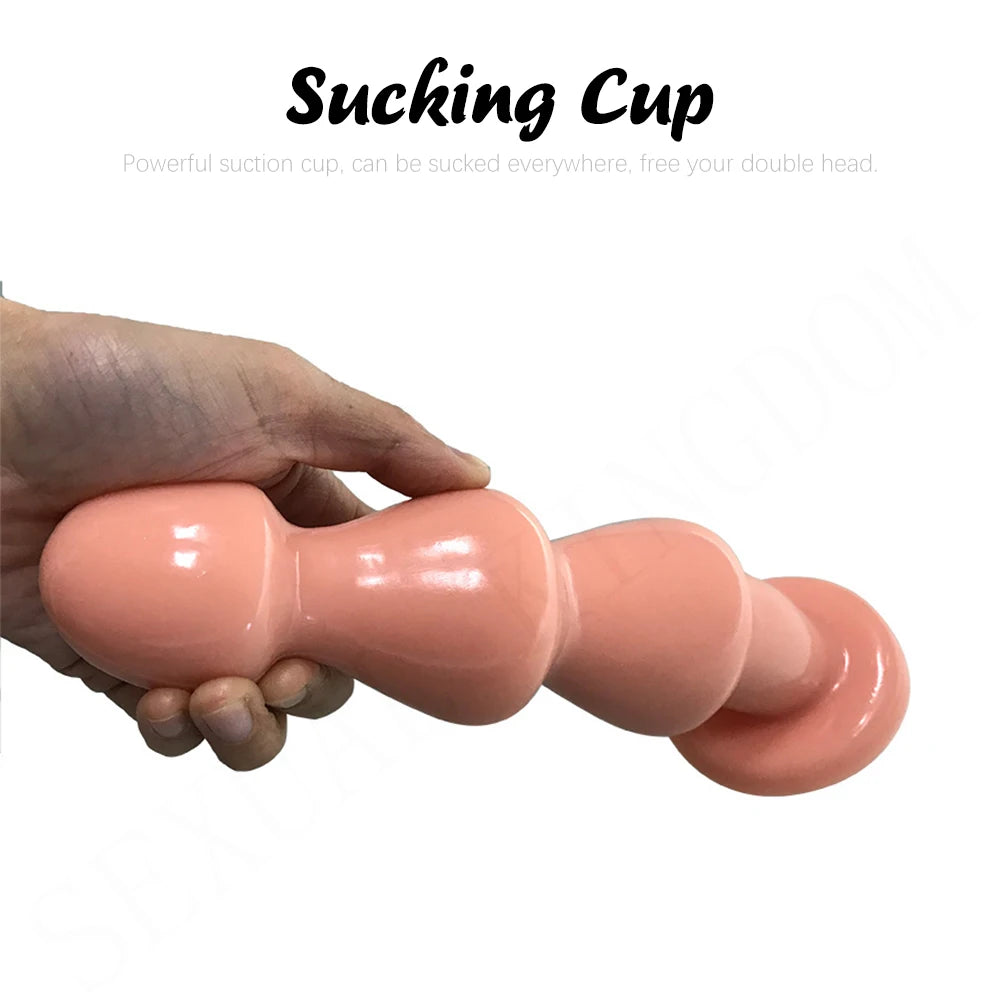 Anal Plug Pull Beads Female Masturbation Silicone Butt Plug Prostate Massager Powerful Sucker Dildo Adult Products Sex Toys