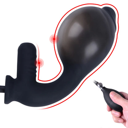 10 Modes Inflatable Dildo Vibrator Huge Big Anal Plug Vibrator Pussy Pump Anal Dilator Expandable Big Butt Plug Anal Sex Toys