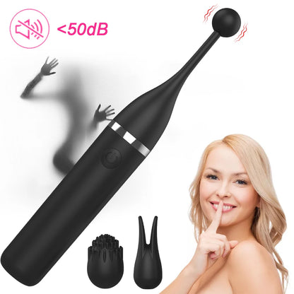 Female Clitoris 3 Caps Replaceable Vibrator G Spot Masturbation Massage Sex Toy Suitable For Women Couples Adult Products Erotic