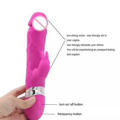 Female Masturbator Rabbit Dildo Vibrators for Women Sex Toys G-spot Massager Clitoris Vagina Stimulator Adult Game Erotic Goods