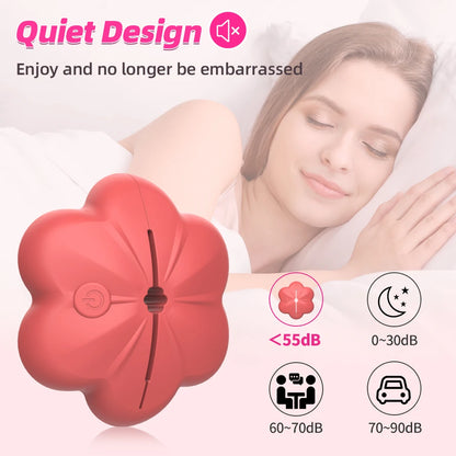 10 Mode Flower Erotic Nipple Clamp Vibrator Wirelessly Controlled Breast Stimulation Vibrator Sex Toy Massager for Adult Couples