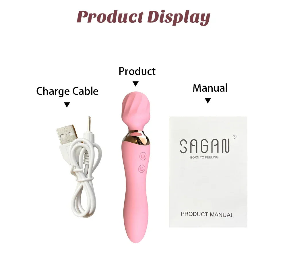 Powerful Vibrator Dildos Wand for Women 10 Modes Clitoris Stimulator G Spot Vagina Massager Female MasturbatorSex Toys Adults 18