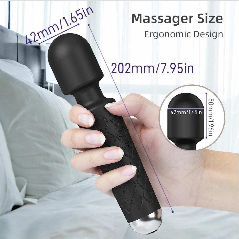 20 Speeds Powerful Dildo Vibrator Female AV Massager Wand G Spot Clitoris for Women Adult Sex Toys Masturbator Muscle Relaxation