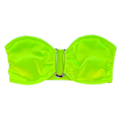 2024 New Bandeau Bikini Set Off Shoulder Two-piece Swimwear Bathing Suit Strapless Women's Swimsuit Biquini