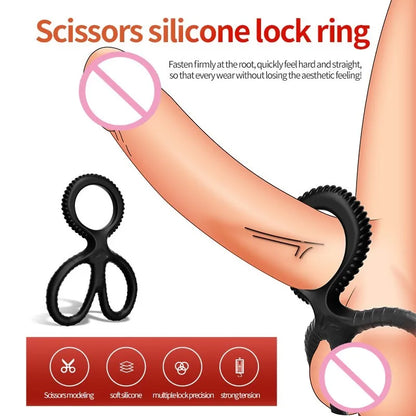 Penis Rings For Men Delay Ejaculation Stronger Erection Sex toys Adult supplies linen nozzle Ring cock sex toys for couples