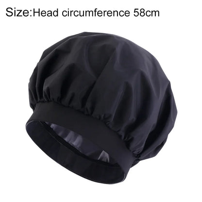 Women Waterproof Bath Hat Elastic Shower Hair Covers Bathing Caps Beanie Beauty Perm Cap Dustproof Hair Cap Bathroom Accessories