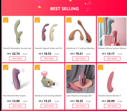 Wosilicone G Spot Clitoris Vibrator Massage Portable Women Sex Toys Vaginal Nipple Stimulation Vibrator Dildo Massager AV Stick