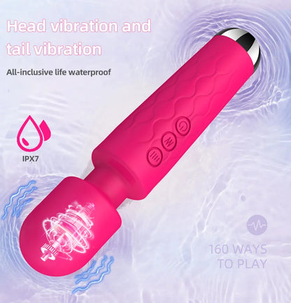 20 Speeds Powerful Dildo Vibrator Female AV Massager Wand G Spot Clitoris for Women Adult Sex Toys Masturbator Muscle Relaxation