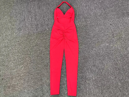 Backless Gym Jumpsuit Sport Overalls Women Nylon Yoga Workout Clothes for Women Fitness Clothing Gym Sets Womens Outfits