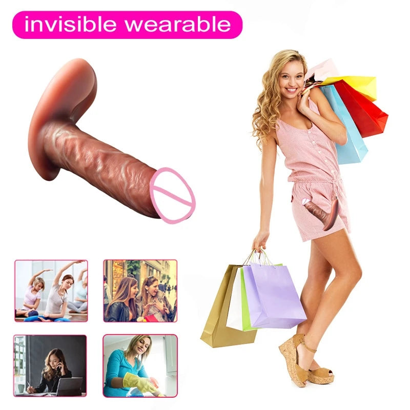 Dildo Vibrators for Women G-spot Clitoris Remote Control Wearable Vibrator Invisible Butterfly Panties Vibrating Penis Sex Toys