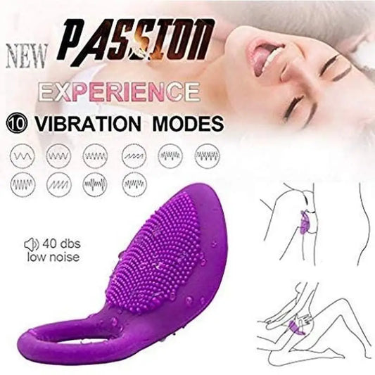 Clitoris Stimulator Penis Ring Vibrating G-Spot Delay Lick Vagina Orgasm Lock Fine Vibrating Cock Ring Sex Toys For Couple Rings